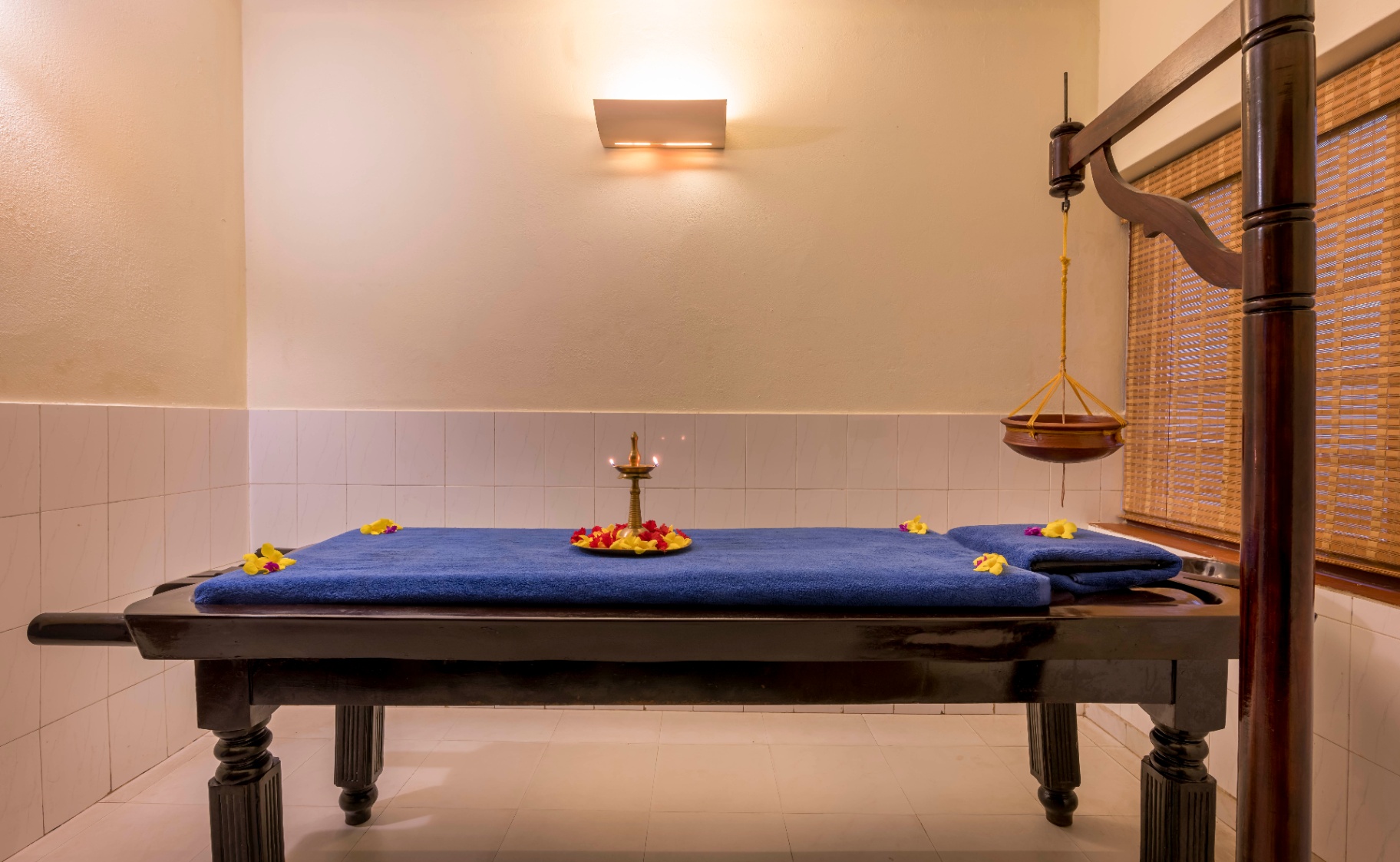Traditional Ayurveda treatment room
