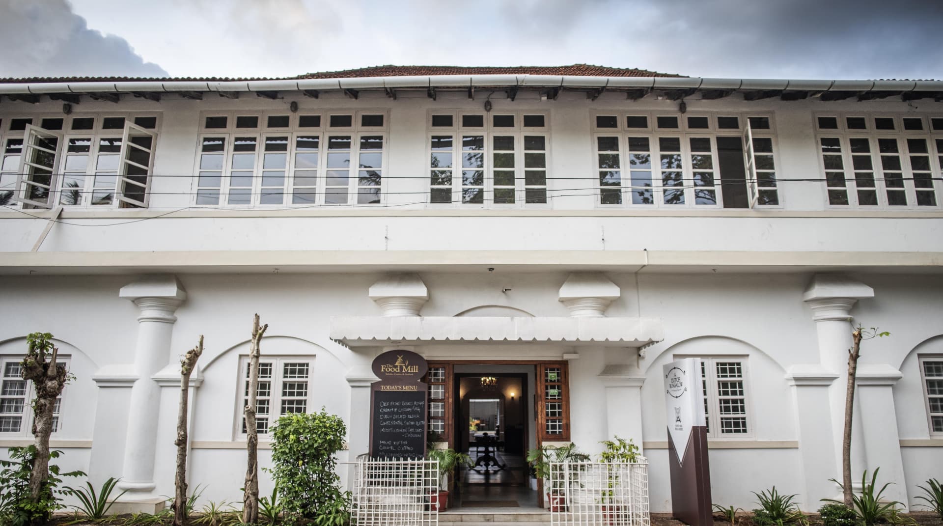 Dutch colonial facade of the heritage bungalow