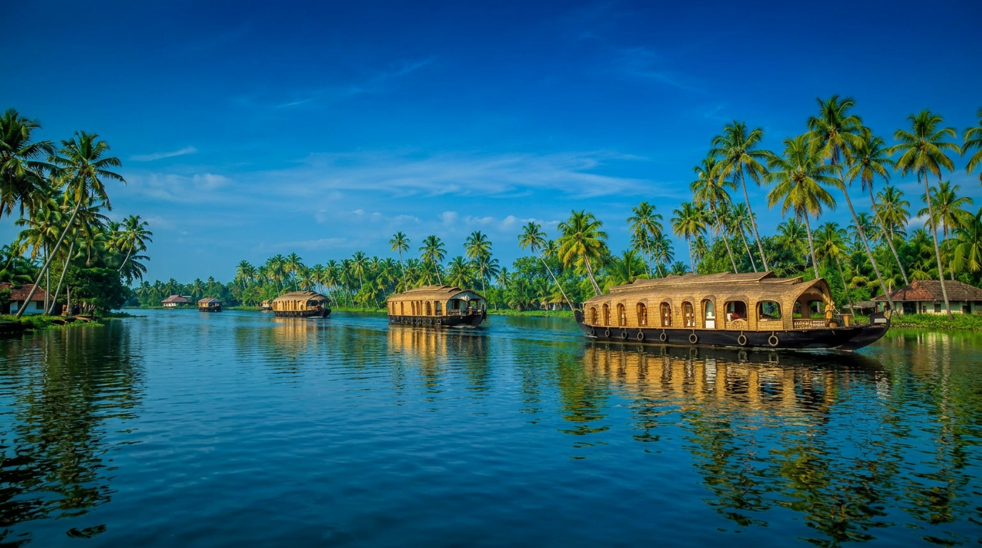 Sunset cruise on the backwaters