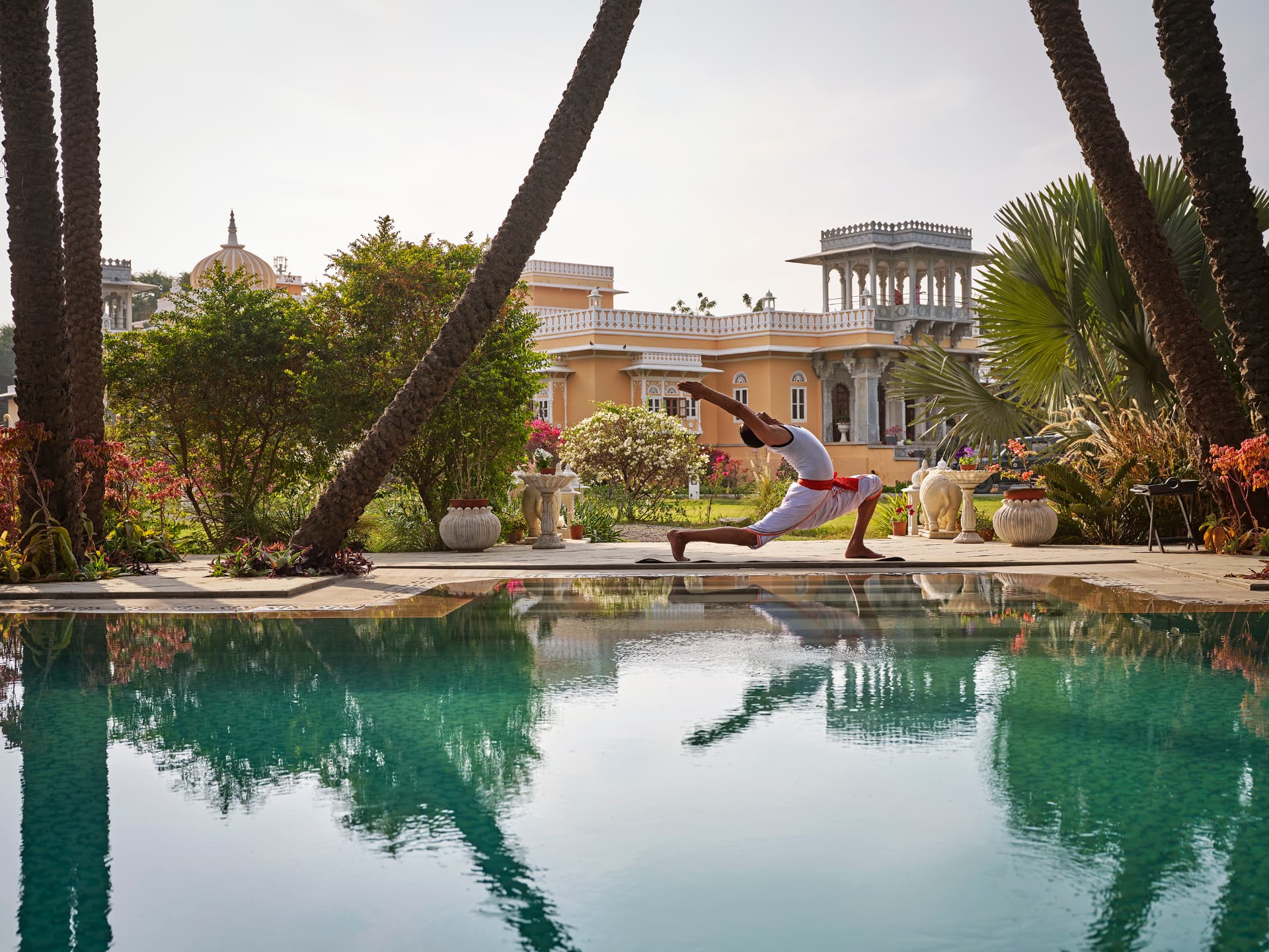 Yoga by the Palace Pool