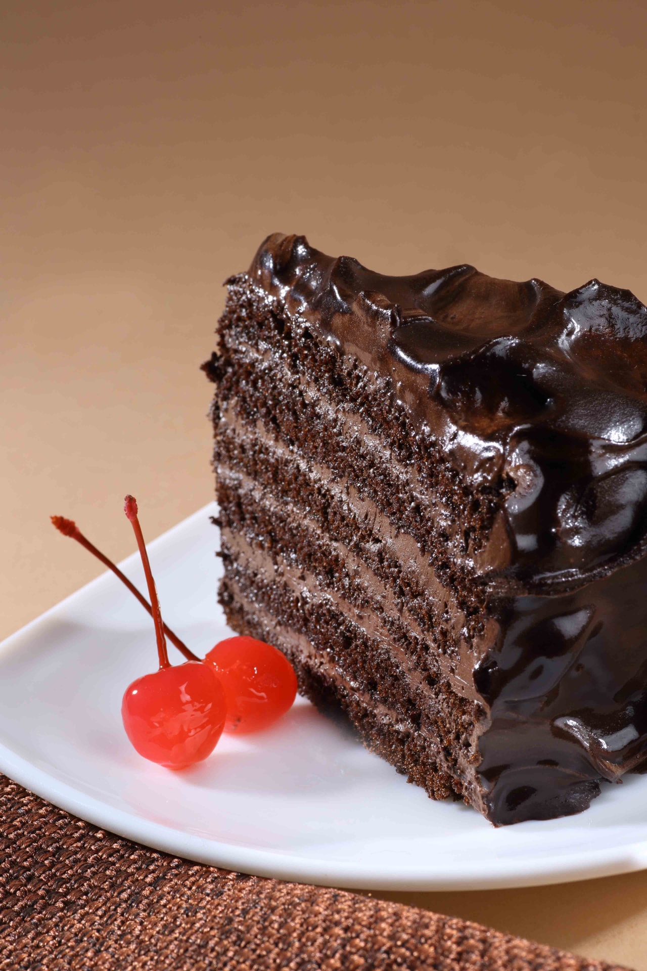 Chocolate gateau slice from the Abad Fort patisserie