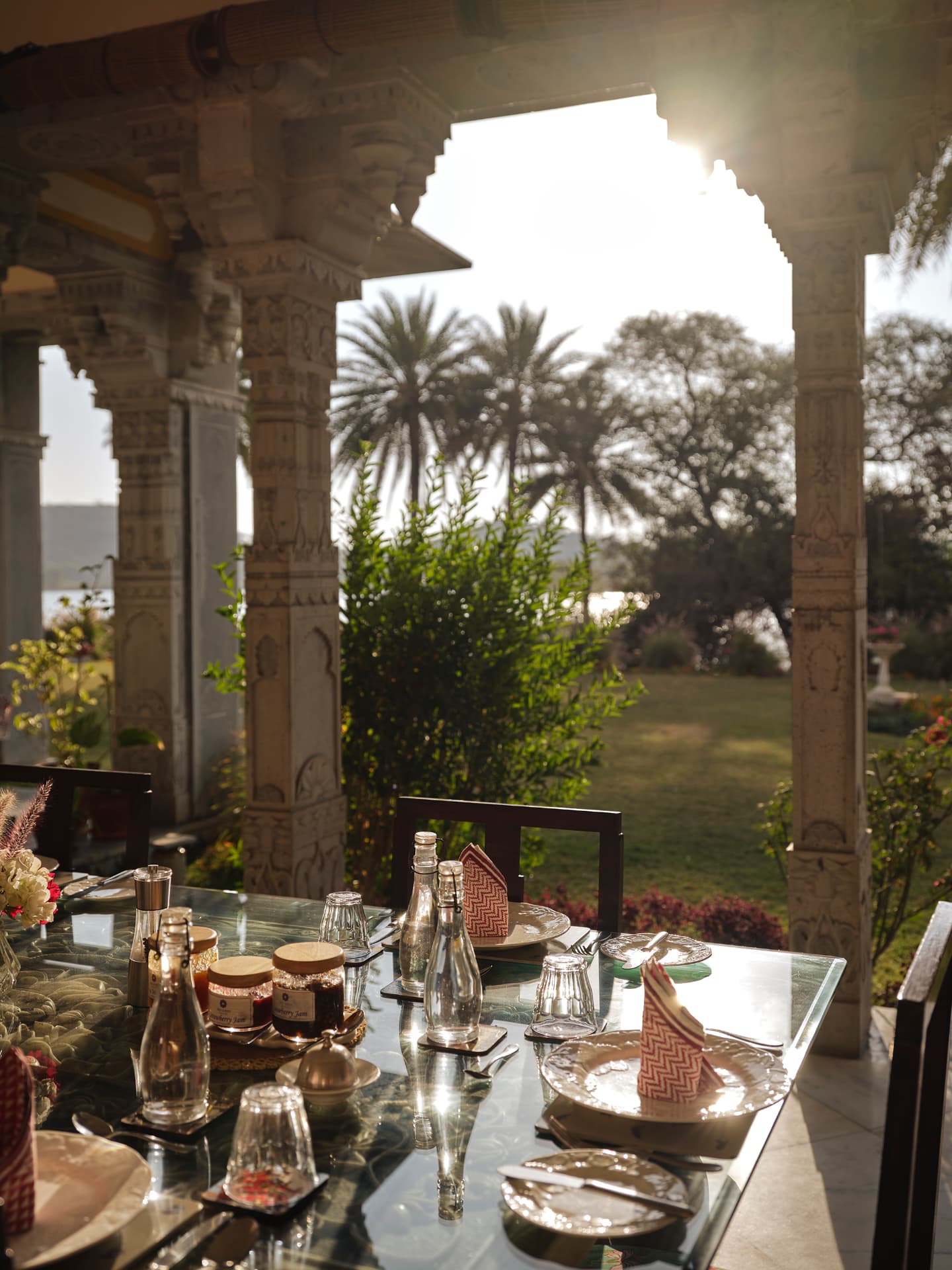 Breakfast Beneath the Carved Pavilion