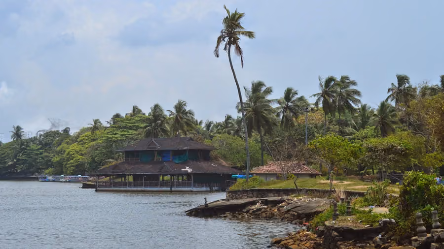 Veli Lake Tourist Village where the lake meets the Arabian Sea