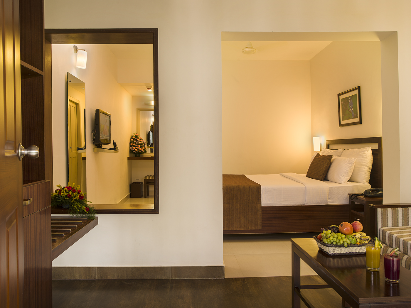 Superior Room entrance and bedroom alcove at Abad Copper Castle