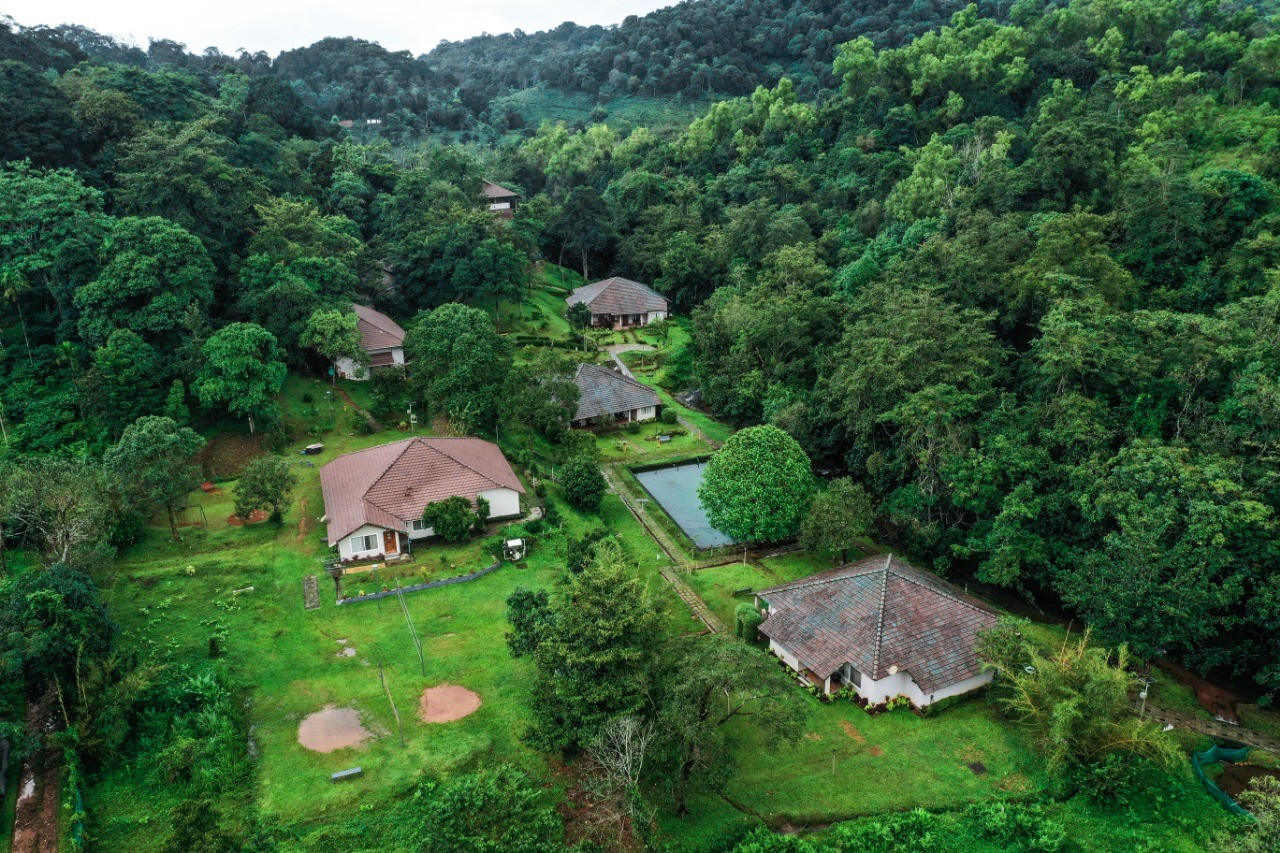 Aerial view of the estate – Abad Brookside Lakkidi, Wayanad