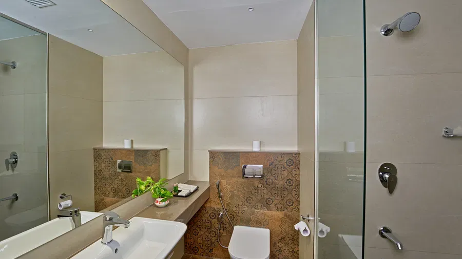 En-suite bathroom at Abad Fort with walk-in shower